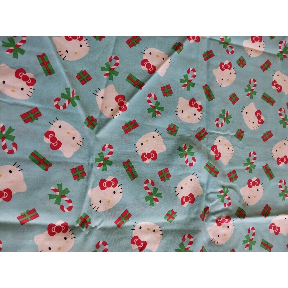 1 Yard 44" Wide Cotton Fabric CP43294 Hello Kitty Christmas 1976